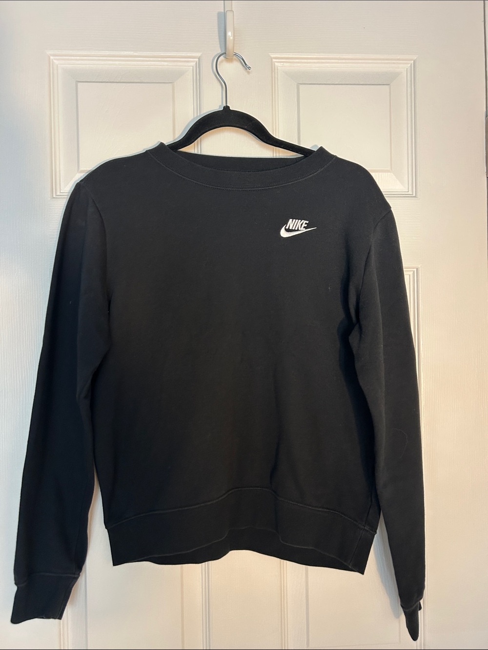 Nike Black Crewneck Sweatshirt with White Swoosh